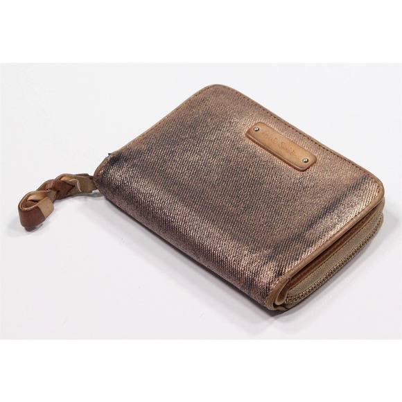 Paul Smith Metallic Gold Full Zip Around Leather Ladies Wallet - Picture 3 of 10